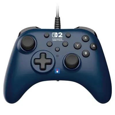 HORI Switch 2 有線控制器 - TURBO (海軍藍)